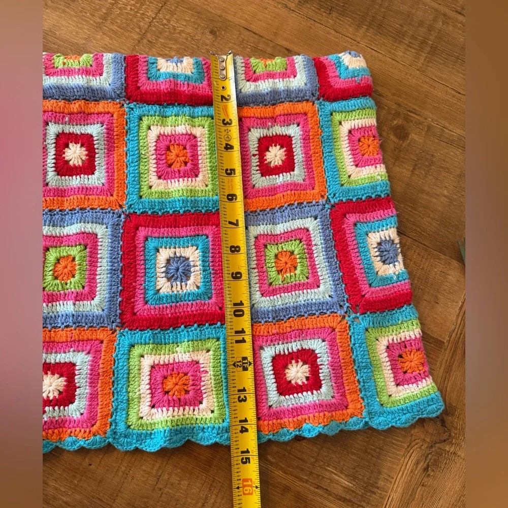 Show Me Your Mumu Crochet Pisces Micro Mini Skirt. Women’s Sz-S Vibrant | Retro - Picture 6 of 8